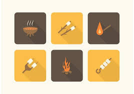 Fire Pit Vector Art Icons And