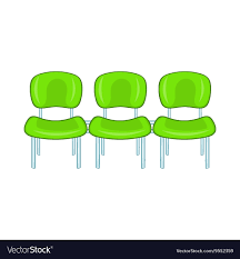 Green Airport Seats Icon Cartoon Style