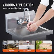 Stainless Steel Wall Mount Hand Wash Sink Nsf Approved