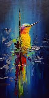 Hummingbird Painting By Preet Lambon On