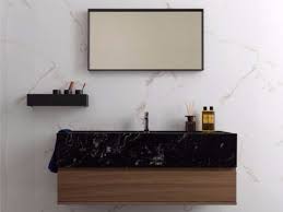 Wall Mounted Oak Vanity Unit With