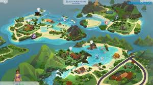The Sims 4 Island Living World Map