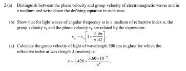 Group Velocity Of Electromagnetic Waves