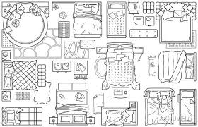 Set Of Furniture Icons For The Bedroom