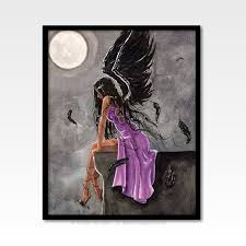 Dark Angel Watercolor Painting Giclee