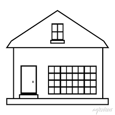 Small Rural House Icon Outline
