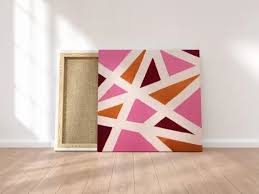 Modern Charcoal Geometrical Art Canvas