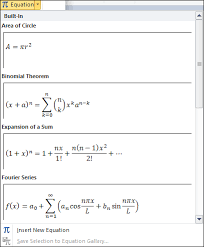 Insert Equations In Word Document