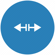 Blue Border Cursor Horizontal Round