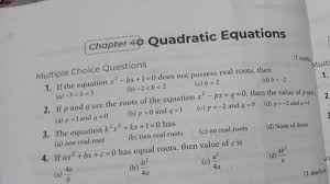 Chapter 4Θ Quadratic Equations Multiple