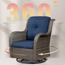 Joyside 3 Piece Wicker Patio Swivel