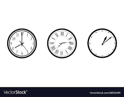 Black And White Wall Office Clock Icon