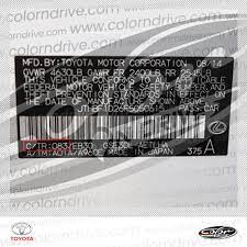 Find My Toyota Color Code Color N Drive