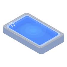 Home Swimming Pool Icon Isometric Of