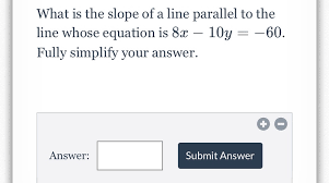 What Is The Slope Of A Line Parallel To