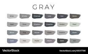 Gray Paint Color Swatches With Shade