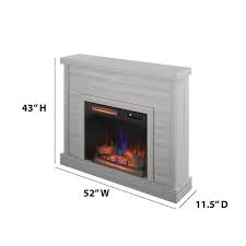 Shiplap Freestanding Electric Fireplace