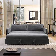 Whitman Sleeper Poly Twill Midnight Concealed Support West Elm