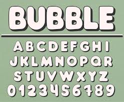 Bubble Letters Bubble Font Retro Bubble