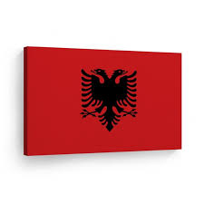 Albania Flag Canvas Or Metal Wall Art