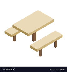 Bench 3d Isometric Icon Vector Image