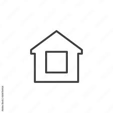 Home Outline Icon Linear Style Sign