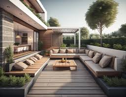 Modern House Terrace Design Equipped
