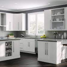 Hampton Bay Designer Series Tayton Assembled 36 In X 18 In X 12 In Lift Up Door With Glass Wall Kitchen Cabinet In Glacier