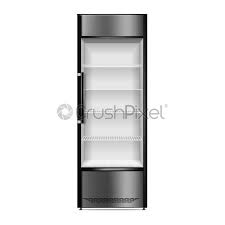 Empty Drink Fridge Icon Cartoon Style