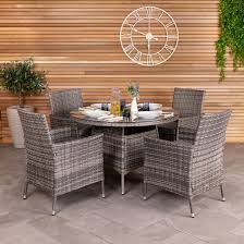 4 Piece Rattan Dining Set Charles Bentley