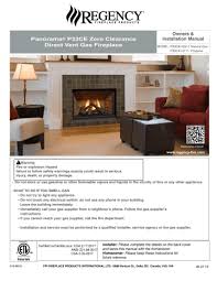 Regency P33ce Gas Fireplace Manual