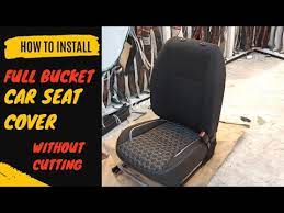 Install Full Bucket Car Seat Cover
