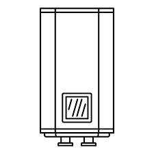 Natural Gas Boiler Icon Outline Style