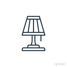 Table Lamp Icon Thin Linear Table Lamp