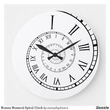 Roman Numeral Spiral Clock Zazzle