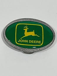 John Deere Tractors Emblem Silver Metal