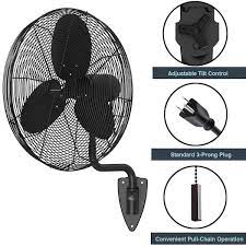 High Velocity Black Wall Mount Fan