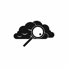Cloud With Magnifying Glass Icon