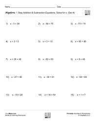 Algebra 1 Step Addition Subtraction