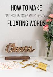 Diy 3 D Floating Decorative Letters