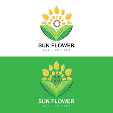 Sunflower Logo Design Ornamental Plant