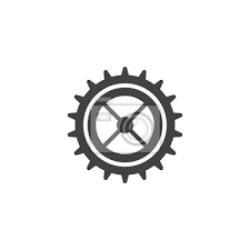 Gear Wheel Vector Icon Filled Flat