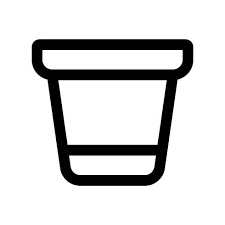 Flower Pot Icon Line Isolated On