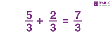 Addition Of Fractions Adding Like And