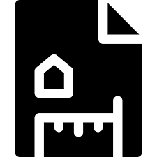 House Plan Basic Rounded Filled Icon