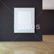 Blank Picture On The Wall 3d Rendering