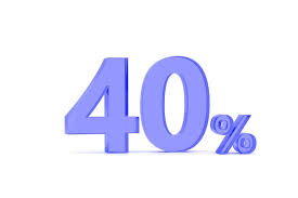 Percentage Icon 3d In Red Glass