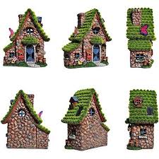 Cubilan Resin Fairy House Statues With
