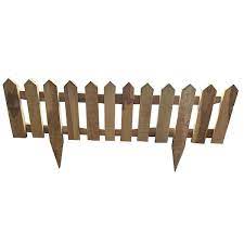 Mgp 16 In H Teak Picket Garden Fence