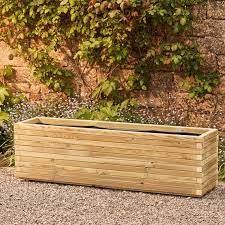 Extra Large Wood Trough Planter Xxl